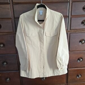 Chico's Lightweight Jacket Size 2 Tan. Like new!